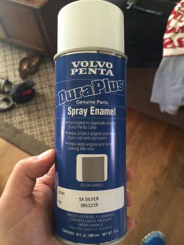 Volvo Penta OEM silver outdrive paint